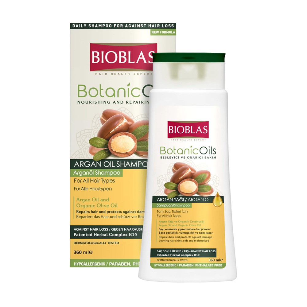 BIOBLAS Botanic Oils Szampon przeciw wypadaniu włosów z Olejkiem Arganowym, 360ml