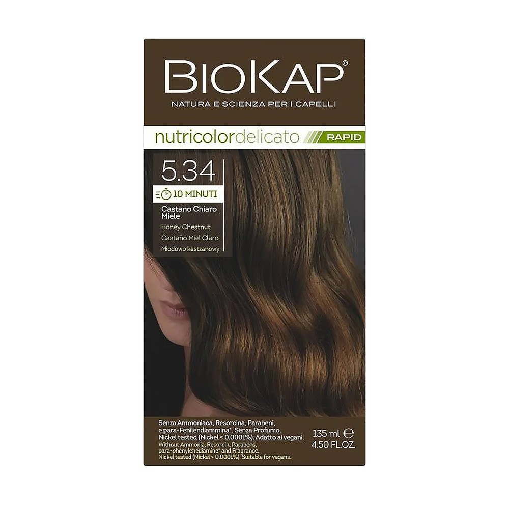 Bios Line S.P.A Biokap Nutricolor Rapid 5.34 Miodowy kasztan 135 ml