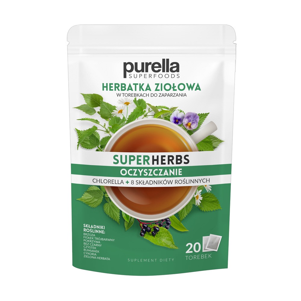 PURELLA Purella Superherbs Oczyszczanie mieszanka ziołowa x 20 sasz