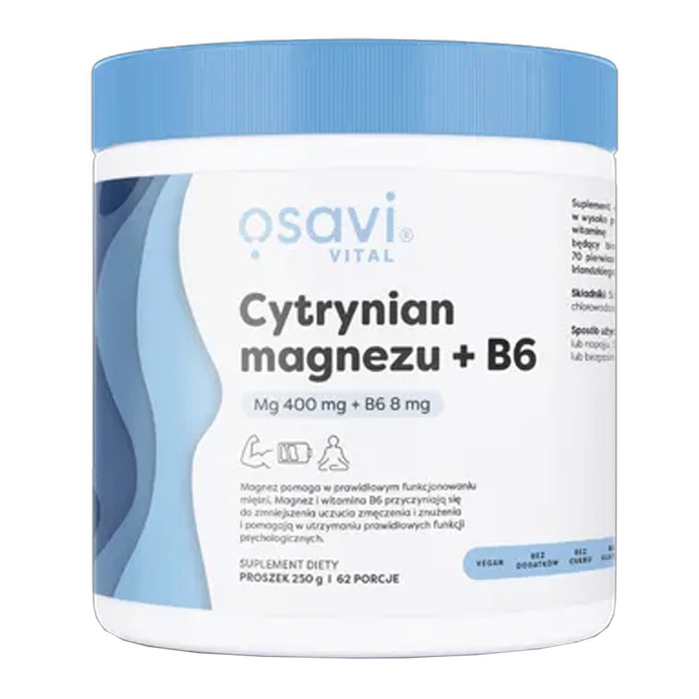 Osavi - Cytrynian Magnezu + B6, Proszek, 250g