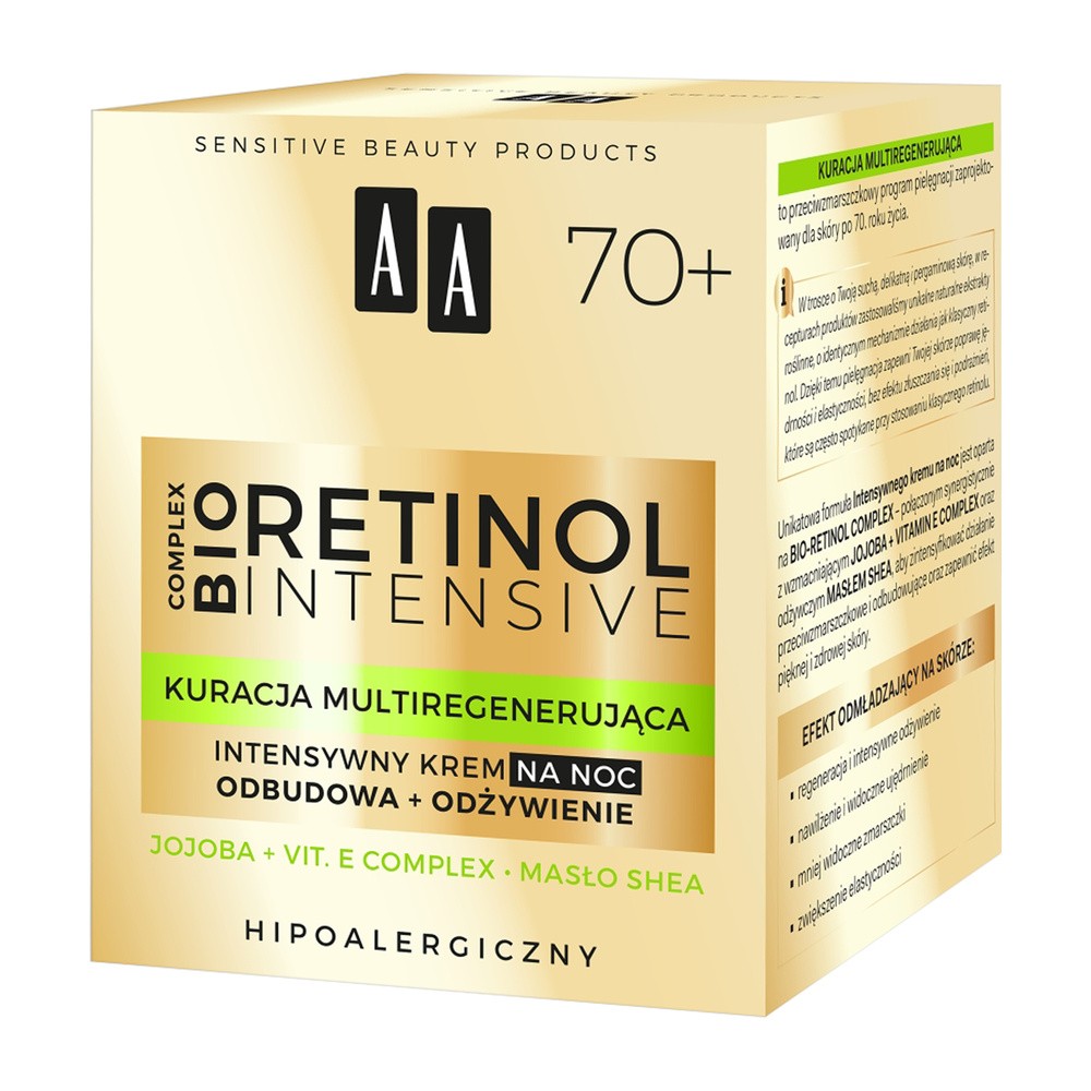 Oceanic Retinol Intensive 70+ intensywny krem na noc Odbudowa + Odżywienie Matrixyl Power & Green Caviar Bio 50ml