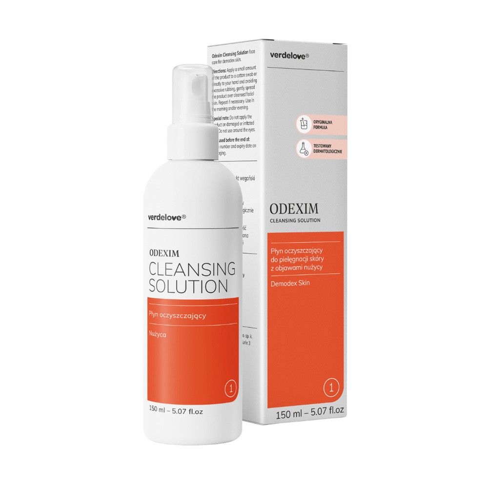 Farmacia Verde Odexim Demodex Skin - Cleansing Solution - 150 ml. Płyn oczyszczający na nużycę