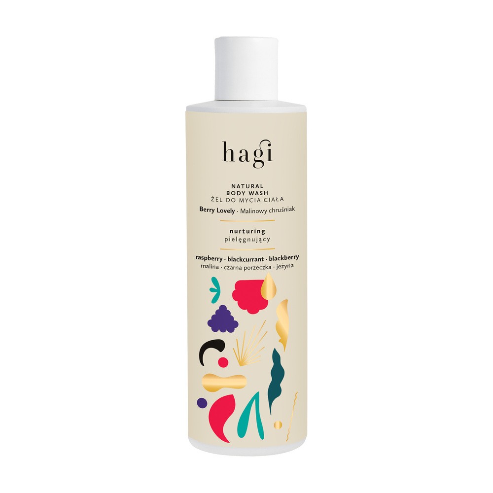 Hagi Hagi Naturalny Żel do Mycia Malinowy Chruśniak Delikatnie oczyszcza, nawilża ciało 300ml