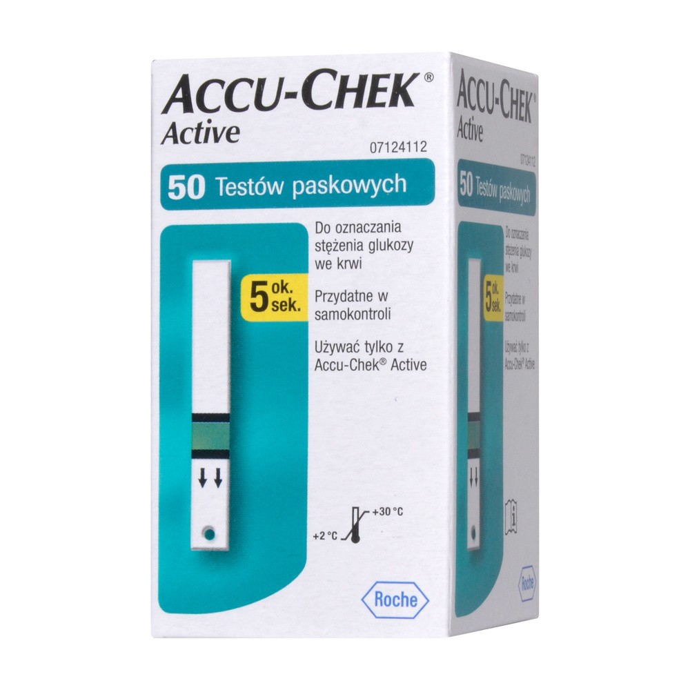 Roche DIAGNOSTICS GMBH ACCU-CHEK ACTIVE paski testowe do glukometru 50 sztuk 6501821