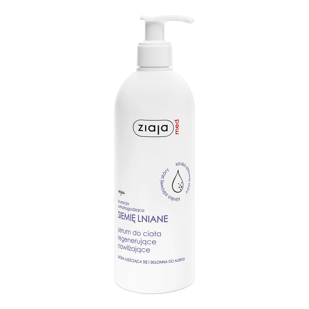 Ziaja med siemię lniane serum do ciała regenerujące nawilżające 400 ml