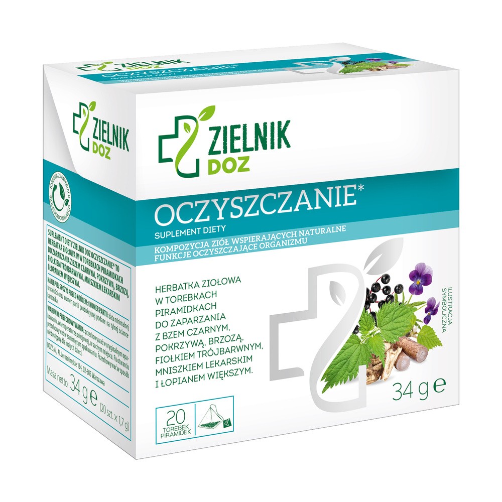 DOZ Zielnik Oczyszczanie, herbatka ziołowa, saszetki, 1,7 g x 20 szt.