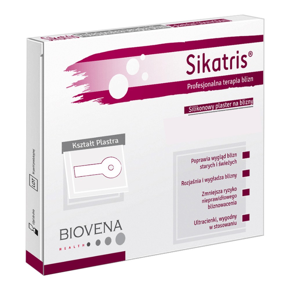 Biovena Health SIKATRIS plastrów silikonowy po mastopeksji  (5 szt.)