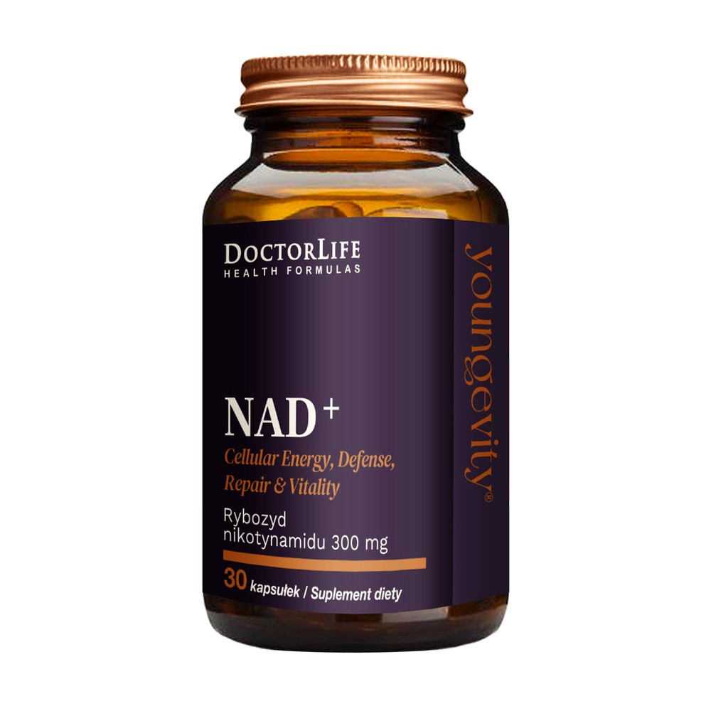 Doctor Life NAD+ Rybozyd nykotynamidu 300mg,  30 kaps. >> 0zł za wysyłkę przy zakupach od 49 zł 