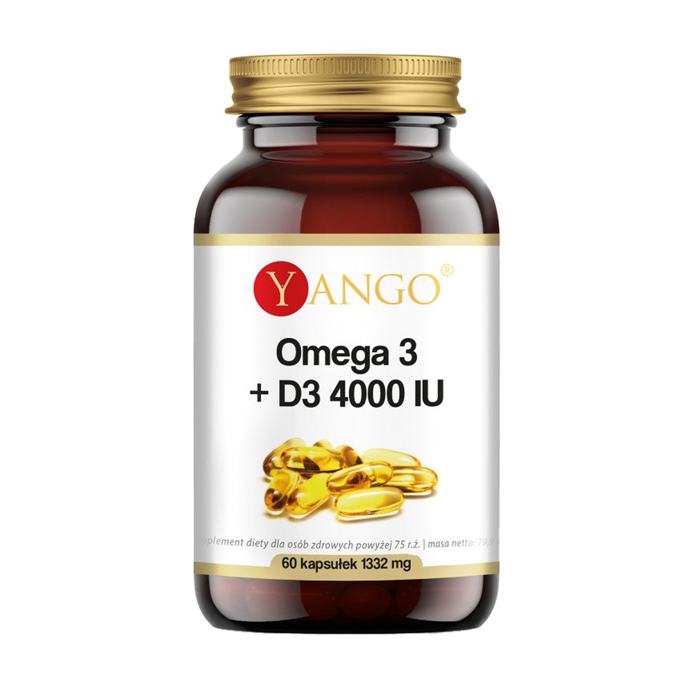 Omega Pharma Yango 3 + D3 4000 IU - Yango - 60 kaps. - Układ Odpornościowy 59B8-13123_20220519163331