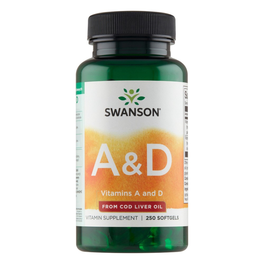Swanson, Usa Witamina A i D3 - suplement diety 250 kaps.