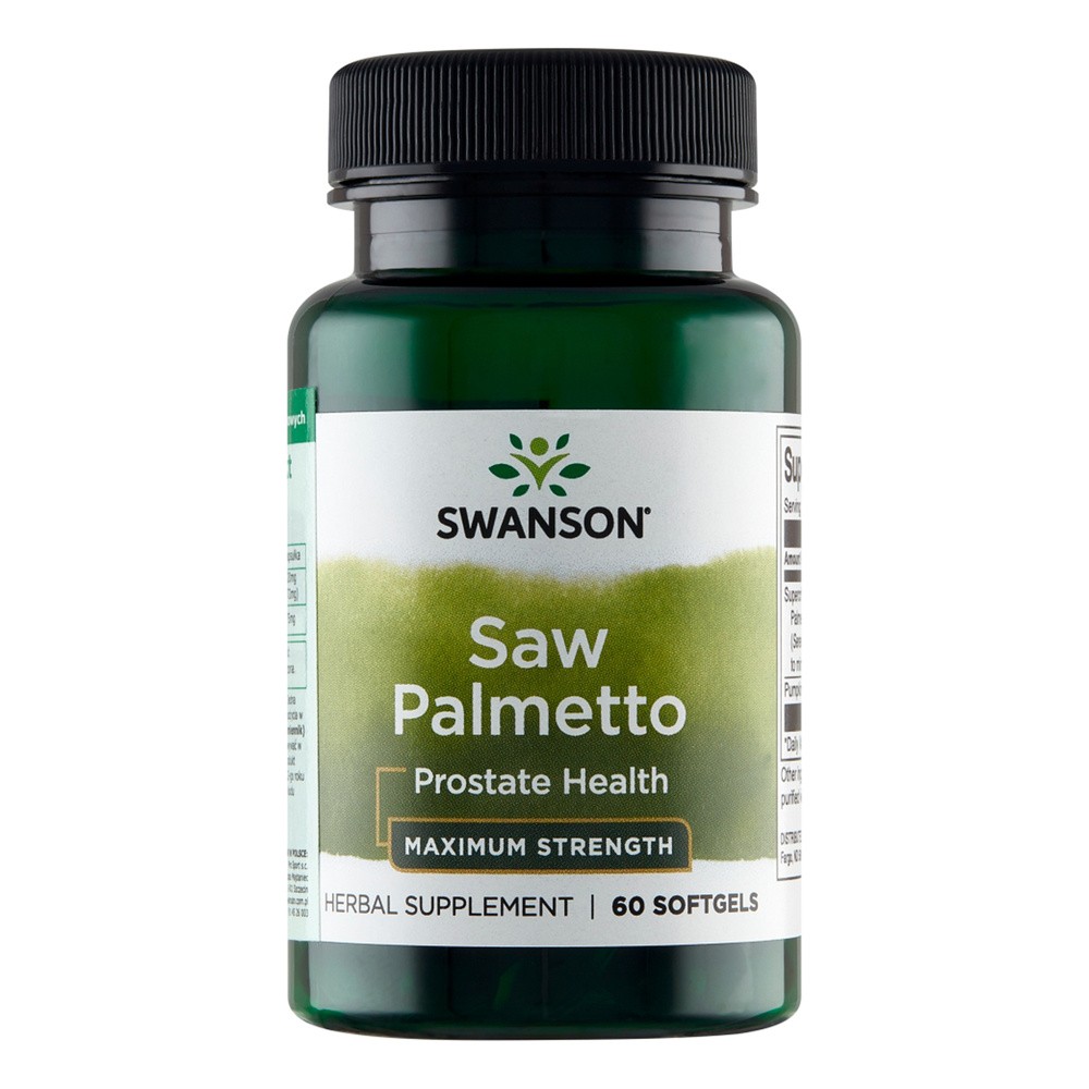 SWANSON Saw Palmetto (palma sabałowa standaryzowana) 160 mg - 60 kapsułek