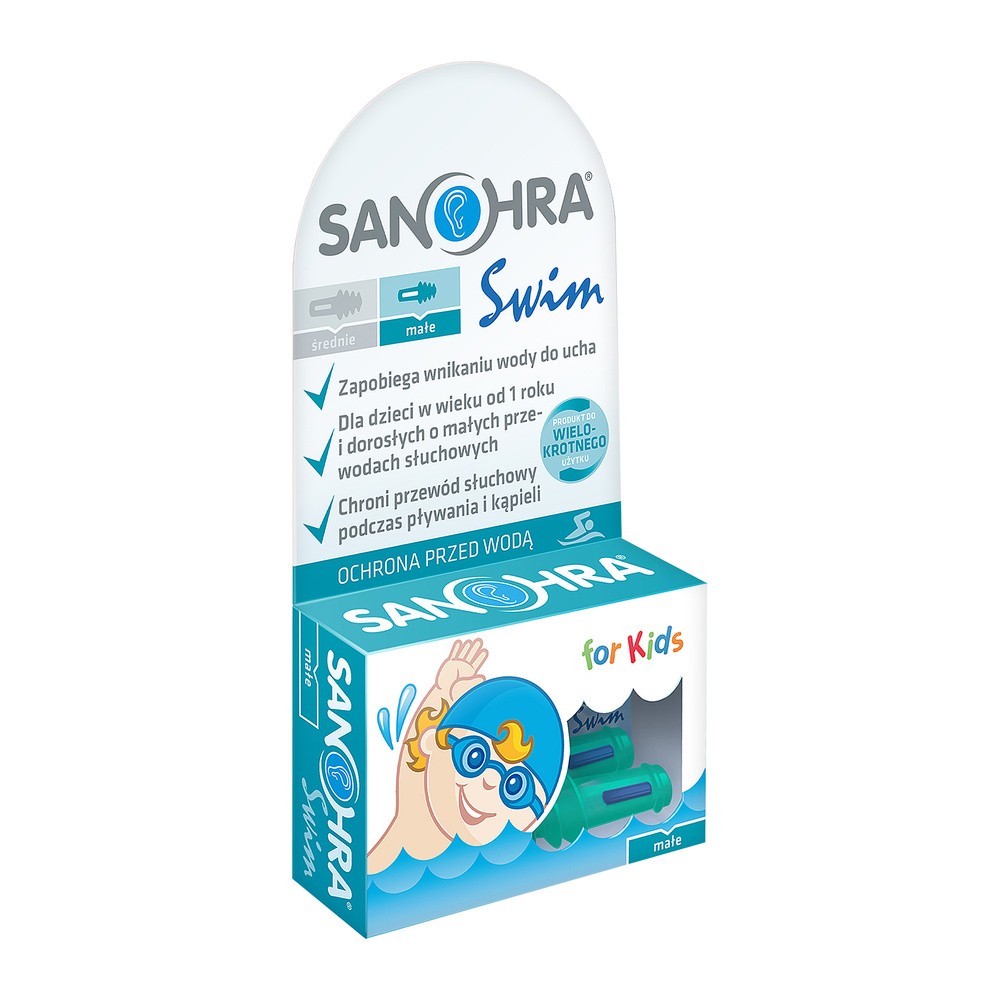 Sanohra Swim for Kids wodoodporne stopery do uszu dla dzieci 2 sztuki 1139517