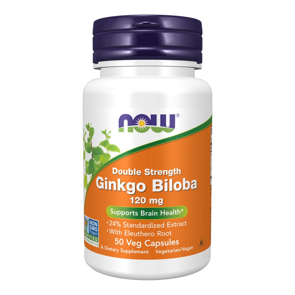 Now Foods Sklep GINKGO BILOBA 120MG 50 WEG.KAPS.