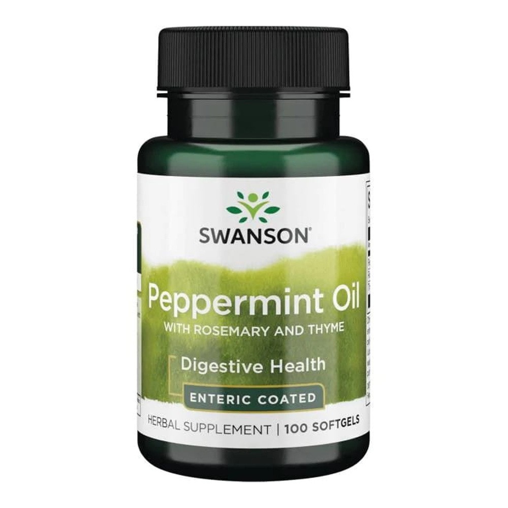 SWANSON Olej z oregano i mięty pieprzowej Peppermint Oil Combination 100 kapsułek