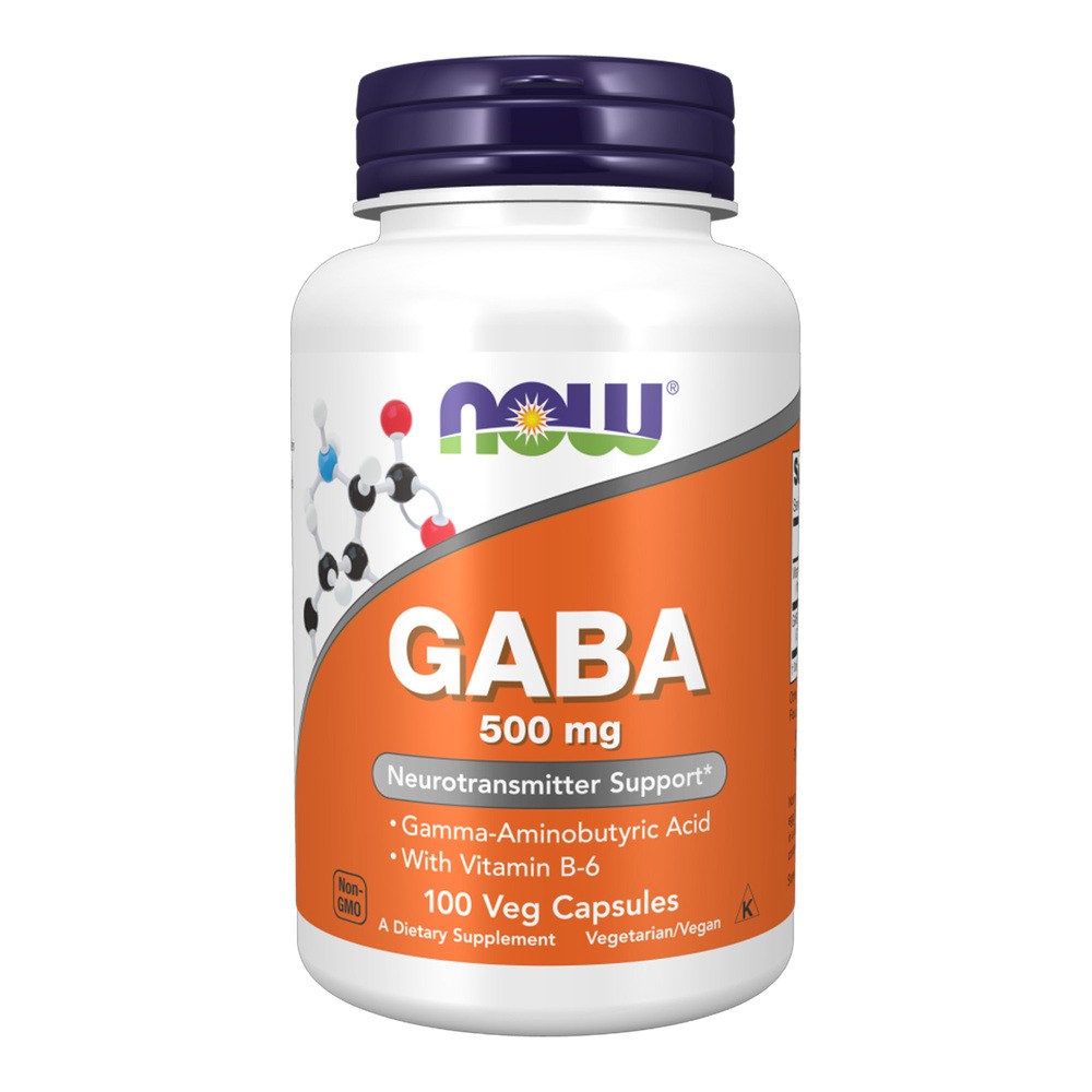 Now Foods GABA 500 mg (kwas aminomasłowy ) - (100kap)