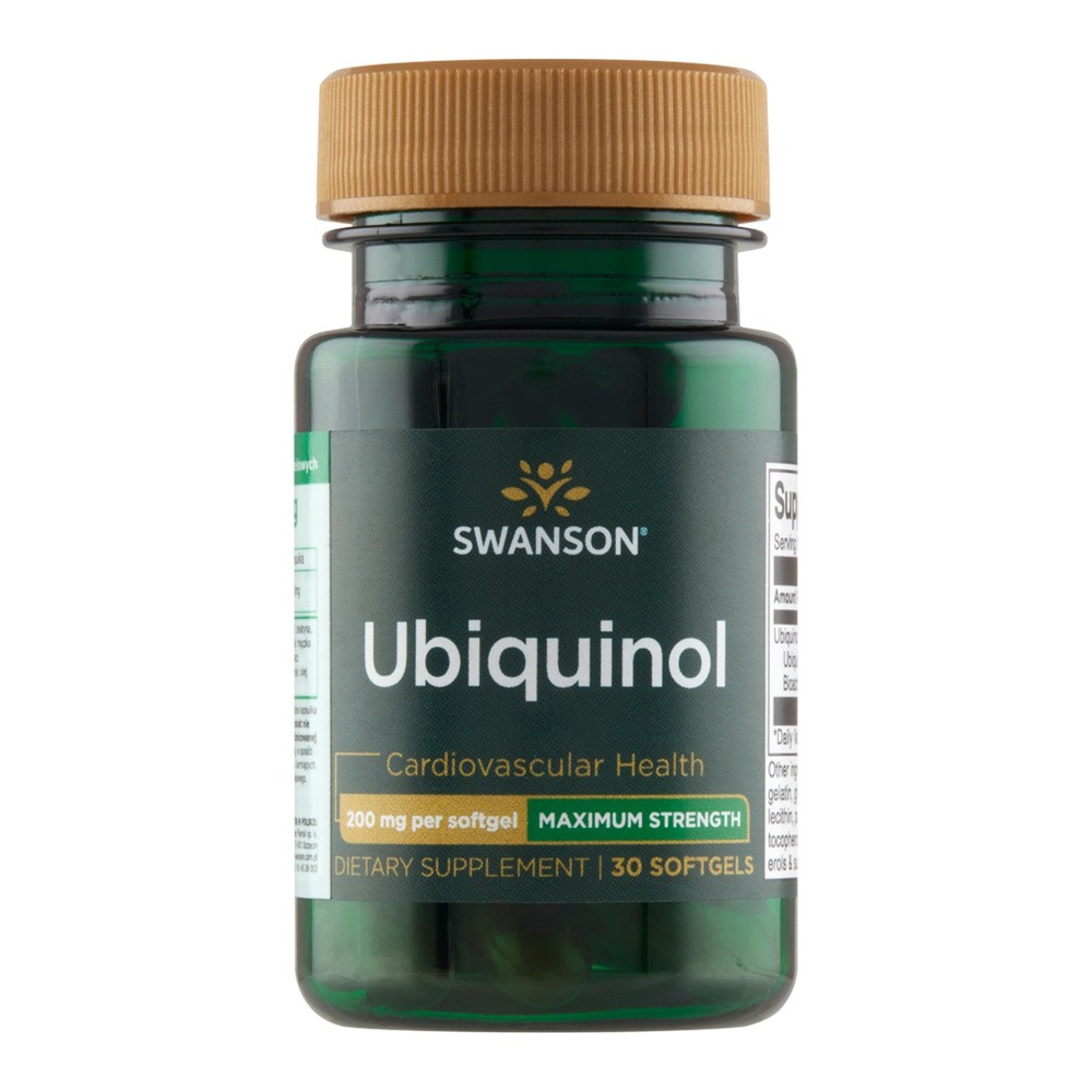SWANSON Koenzym Q10 aktywny Kaneka 200mg Ubiquinol Ubichinol 30 kapsułek