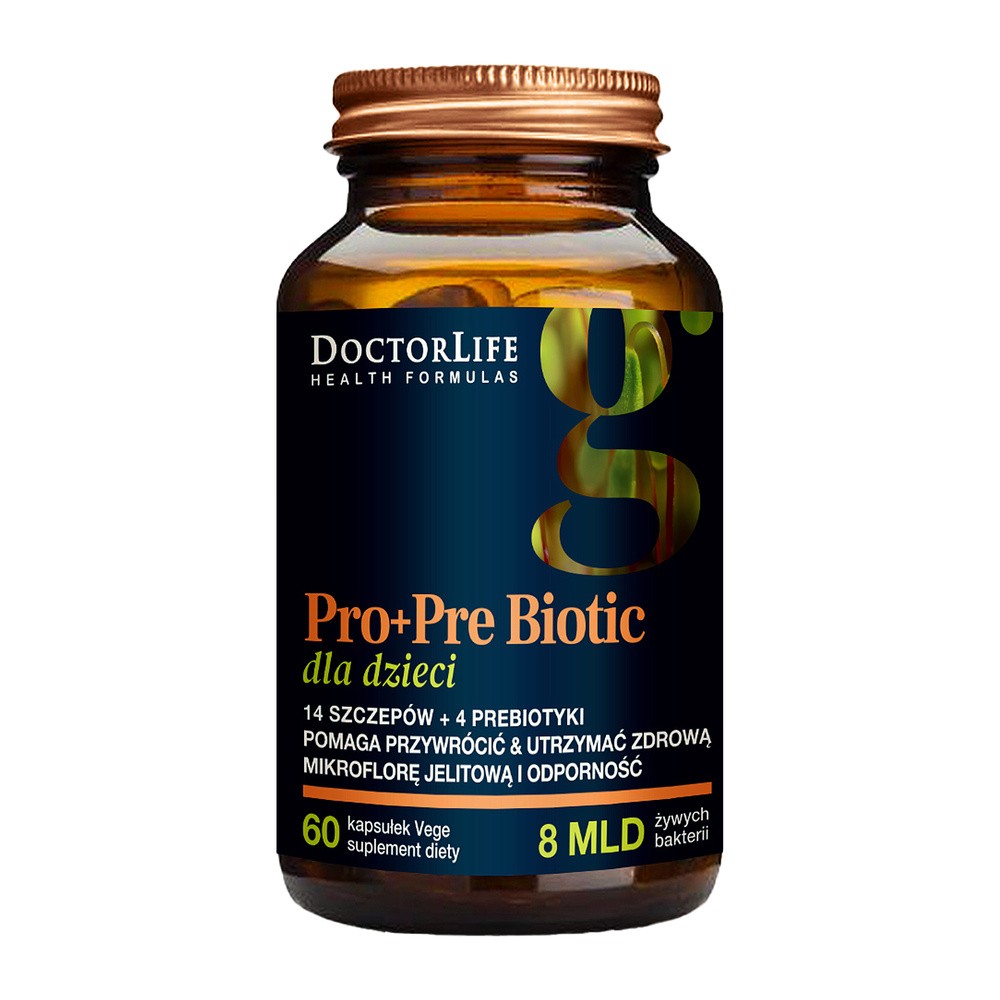Doctor Life Pro+Pre Biotic Dla Dzieci, 60 kapsułek