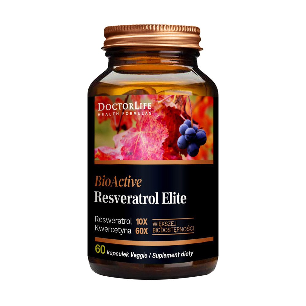 Doctor Life Doctor Life Resveratrol Healthy Aging bezwonny trans-rezweratrol 100mg suplement diety 60 kapsułek