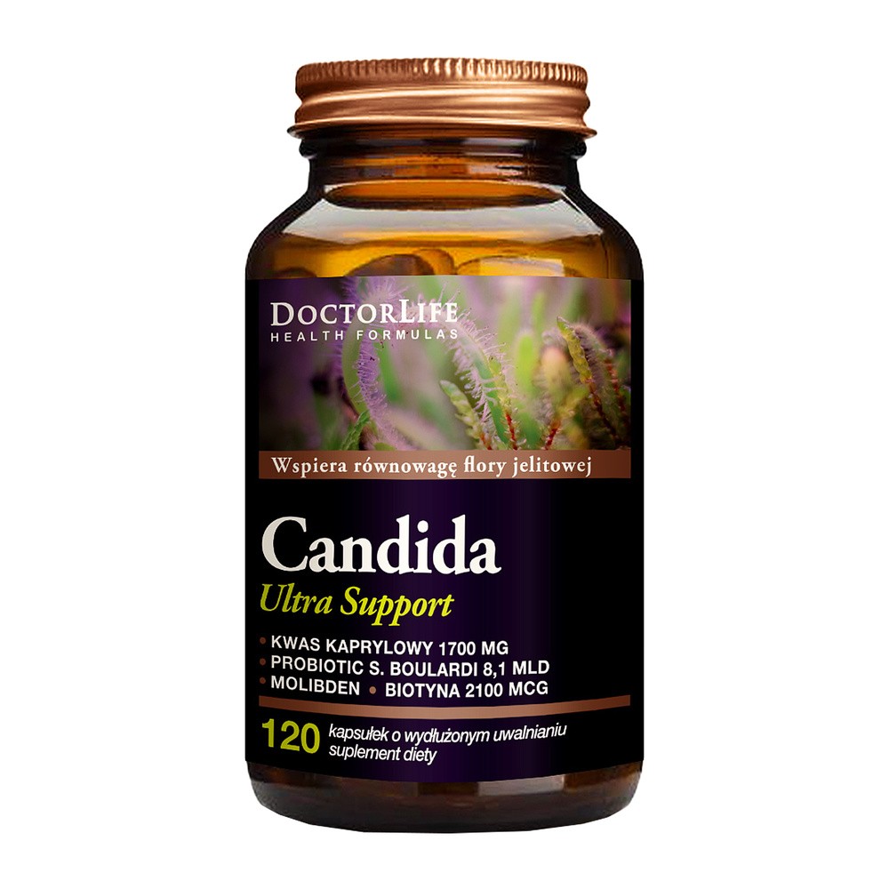 Doctor Life Candida Ultra Support suplement diety wspomagający równowagę flory jelitowej 120 kapsułek