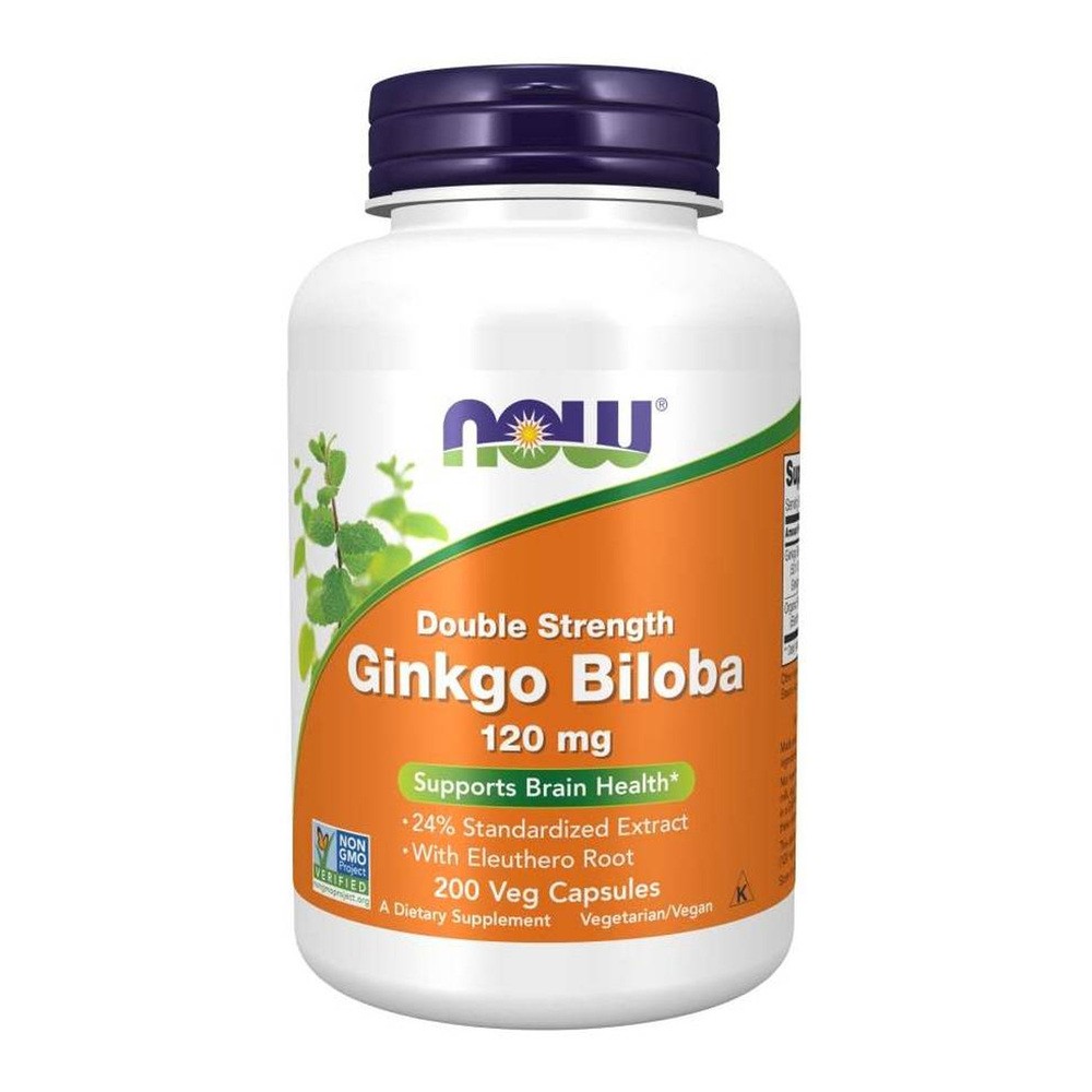 Ginkgo Biloba 120mg 200 kapsułek NOW FOODS