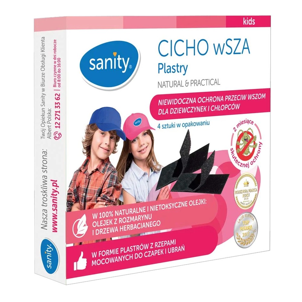 Sanity CICHO wSZA Plastry 1 opakowanie (4 sztuki) Wysyłka kurierem tylko 10,99 zł