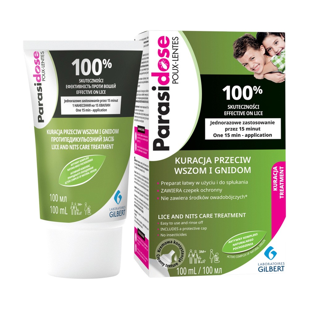 Parasidose, kuracja lecznicza eliminująca wszy i gnidy, 100 ml