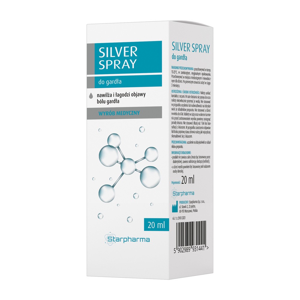 Starpharma Silver Spray Do Gardła 20ml - Starpharma 5902989931441