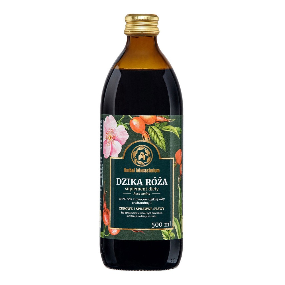 Herbal Pharmaceuticals Sok z Dzikiej Róży 100% 500 ml Herbal Monasterium
