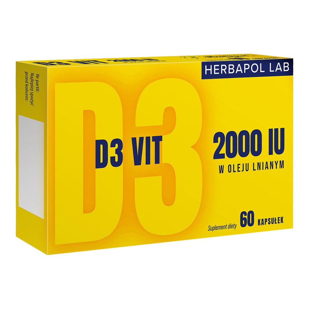 Suplement diety, D3 Vit 2000 Herbapol Lab, 60kaps.
