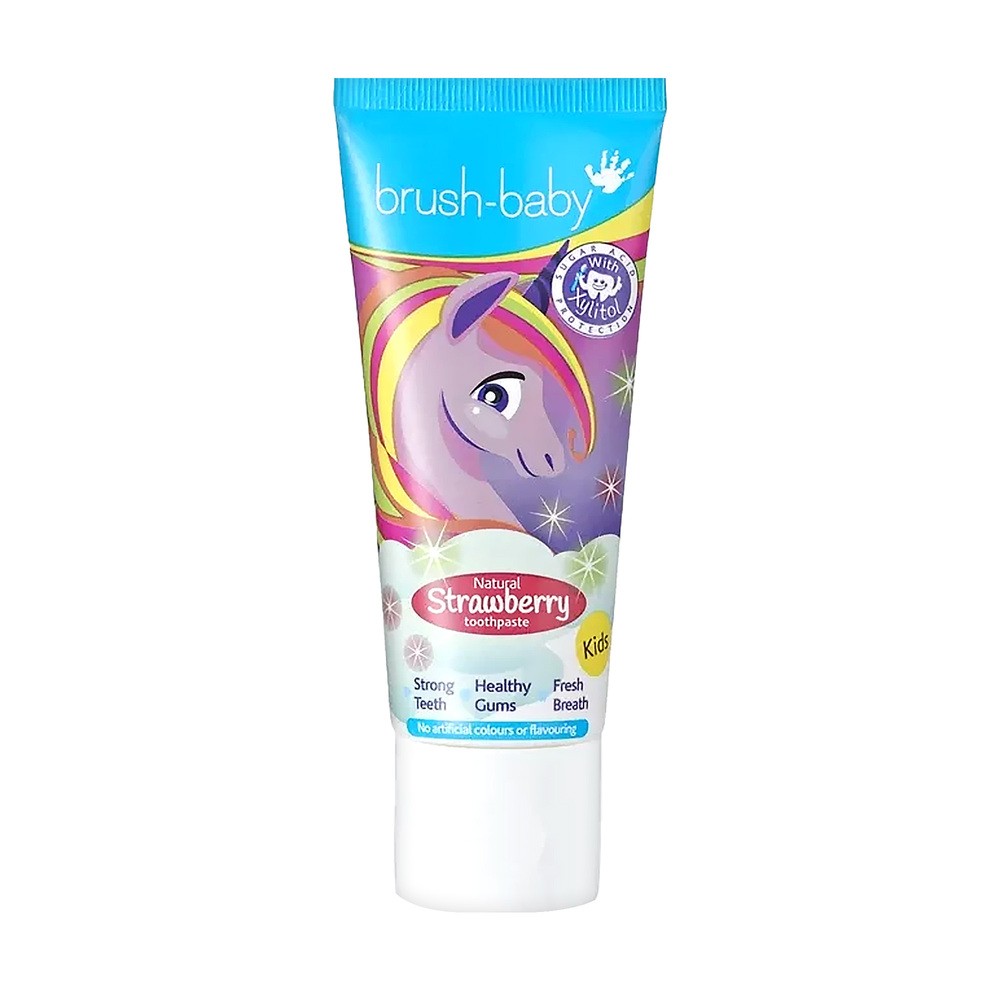 BRUSH-BABY BRUSH-BABY - pasta do zębów dla dzieci w wieku od 3 lat o smaku truskawki 50ml