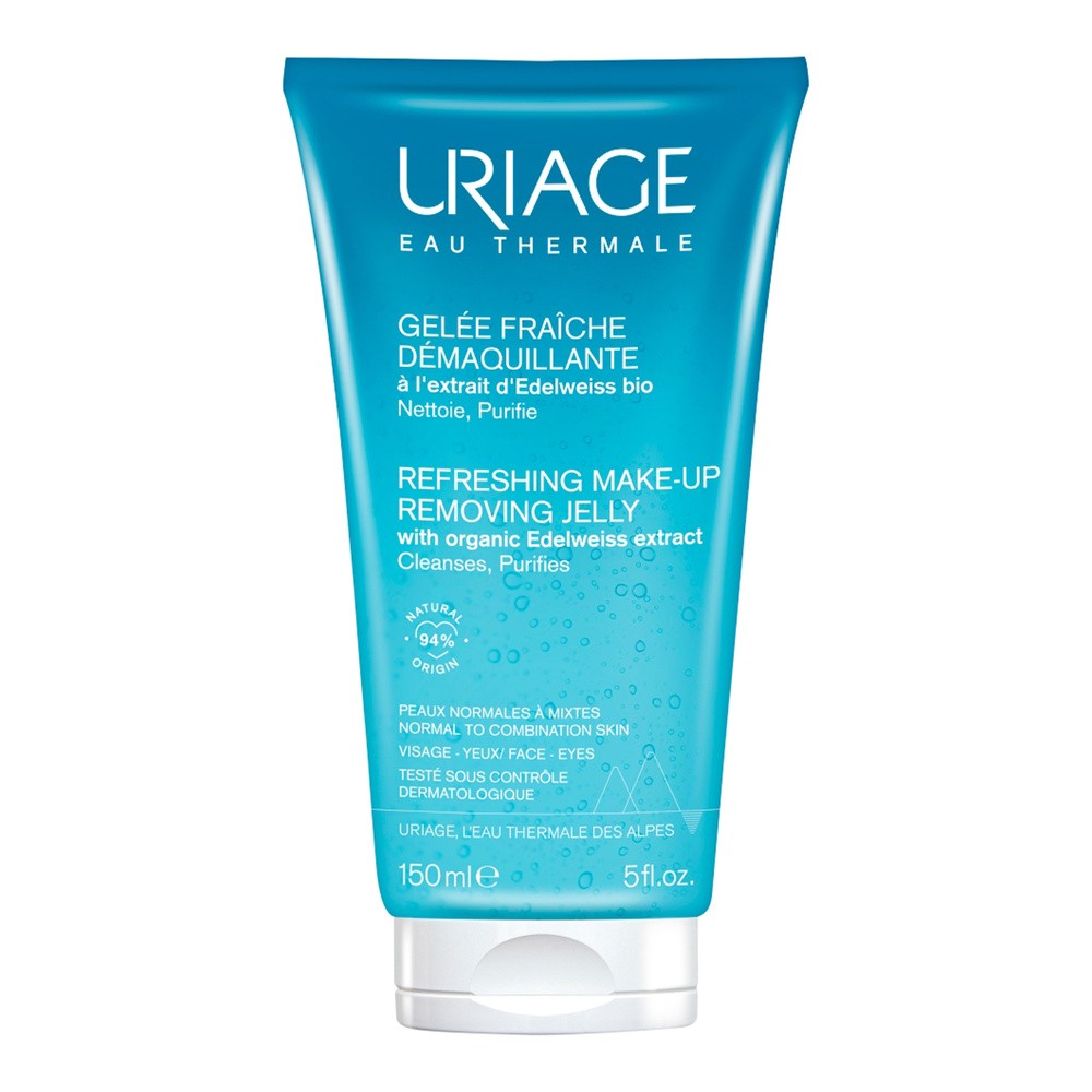 Uriage Refreshing Make-Up Removing Jelly odświeżający żel do demakijażu z ekstraktem z organicznej szarotki alpejskiej 150ml