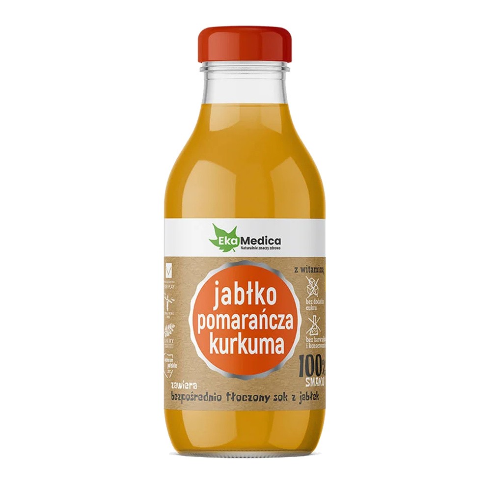 EkaMedica Jabłko pomarańcza kurkuma Sok, 300ml