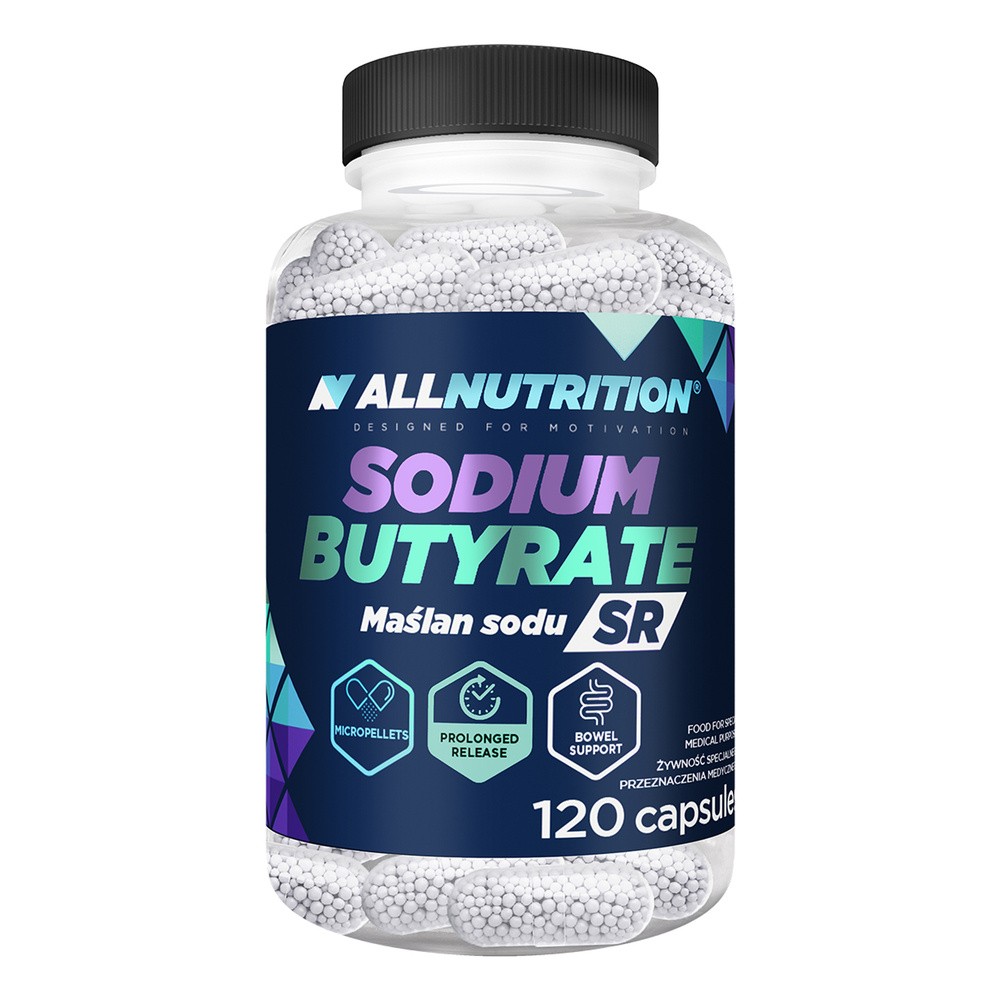 Suplement diety, Allnutrition, Sodium Butyrate Sr, Kwas Masłowy, 120 Kaps.