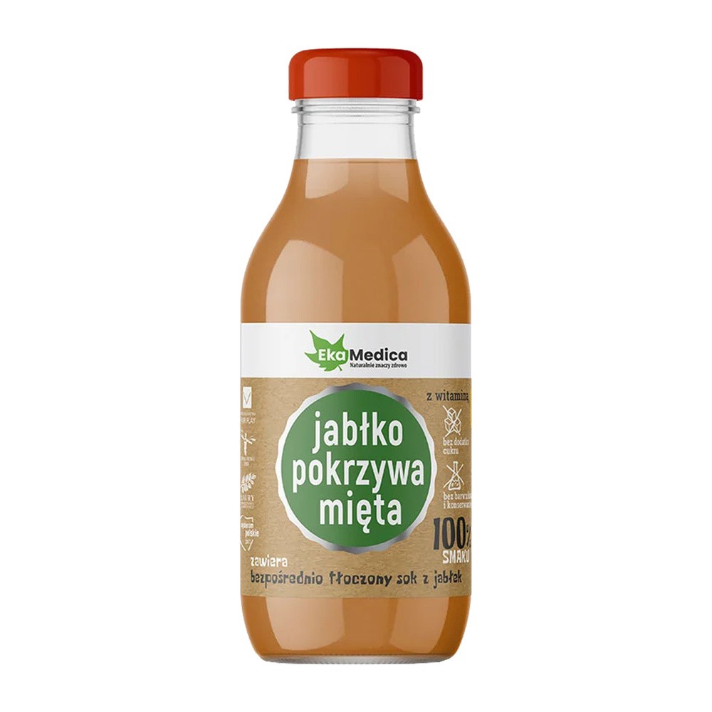 EkaMedica Jabłko pokrzywa mięta Sok, 300ml