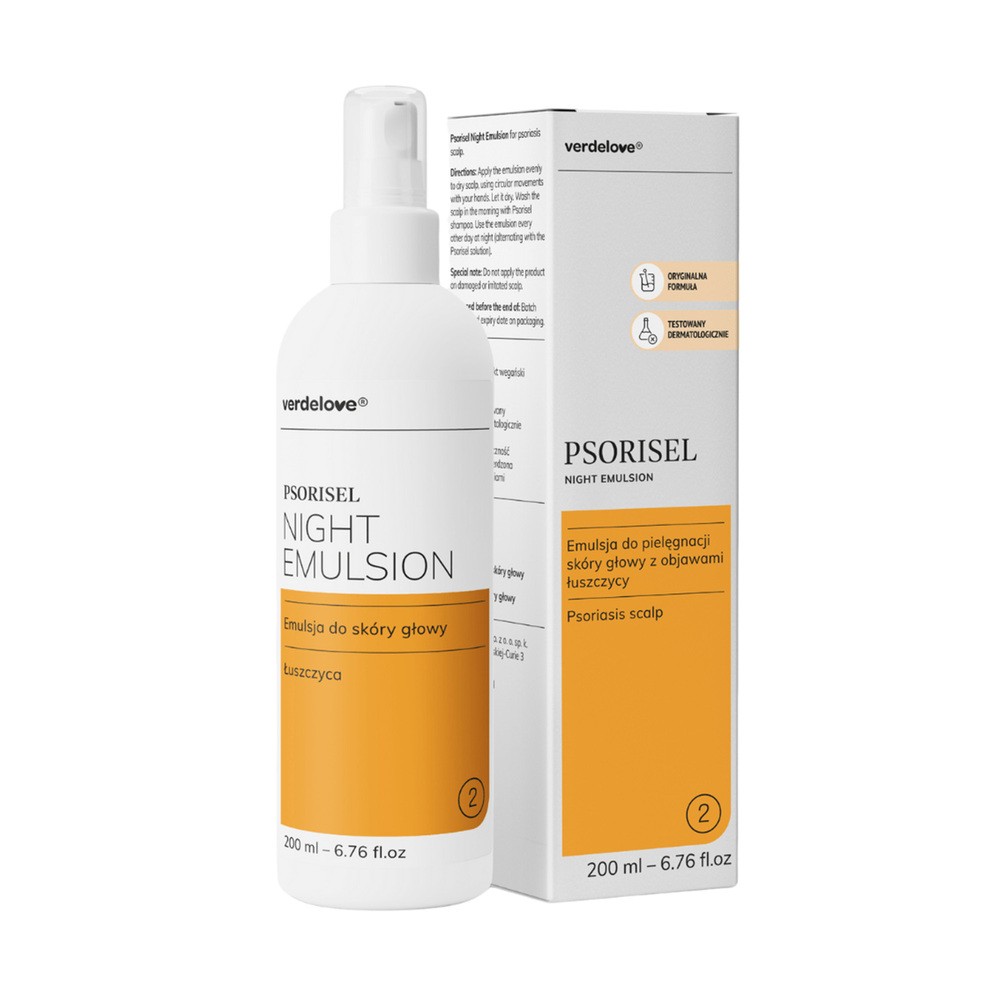 Farmacia Verde Psorisel Scalp Psoriasis Intensive Care - Night Emulsion - 200 ml. Emulsja na łuszczycę