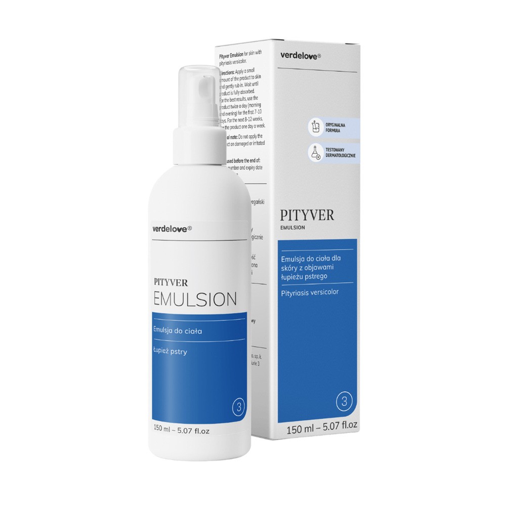 Pityver Body Care - Anti Pityriasis Versicolor Emulsion - 150ml. Emulsja do ciała na łupież pstry