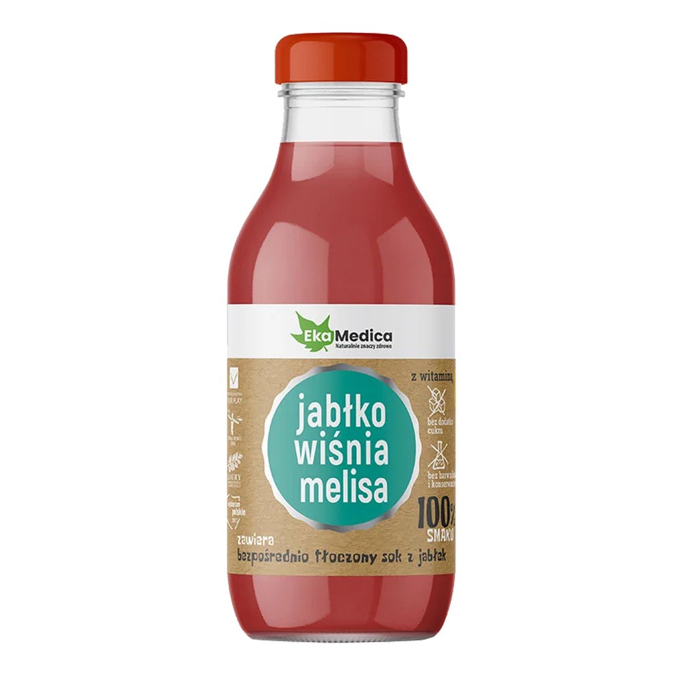 EkaMedica Jabłko wiśnia melisa Sok, 300ml