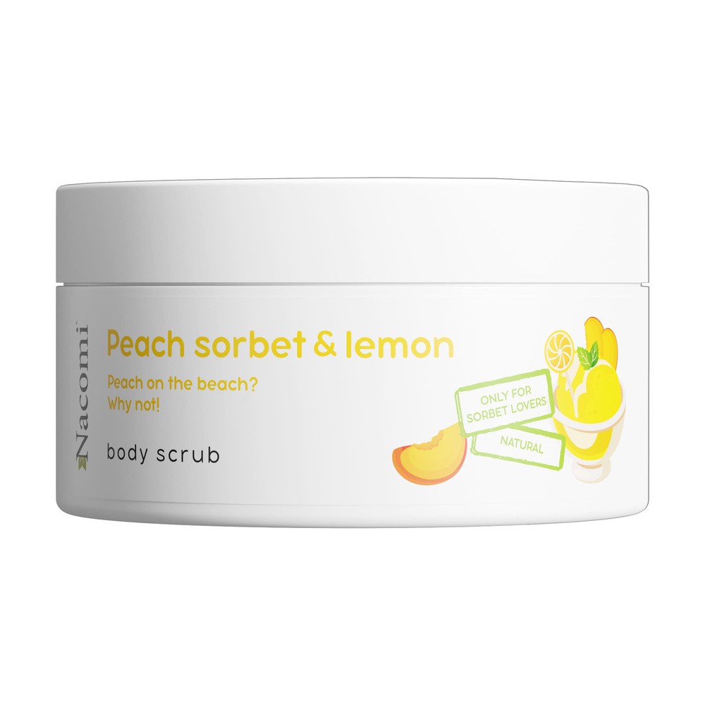 Nacomi - Peach Sorbet & Lemon Body Scrub - Peeling do ciała - Brzoskwiniowy sorbet i Cytryna - 100 ml