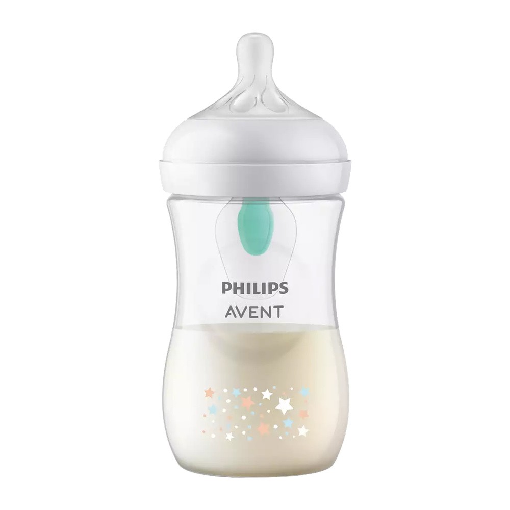 Avent Philips Butelka Natural z nakładką AirFree 260ml Gwiazdki