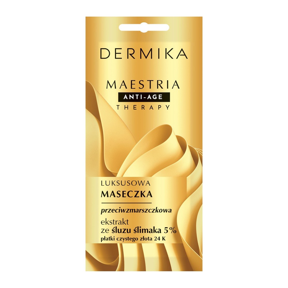 Dermika Maestria, luksusowa maseczka przeciwzmarszczkowa, ekstrakt ze śluzu ślimaka 5%, 7g