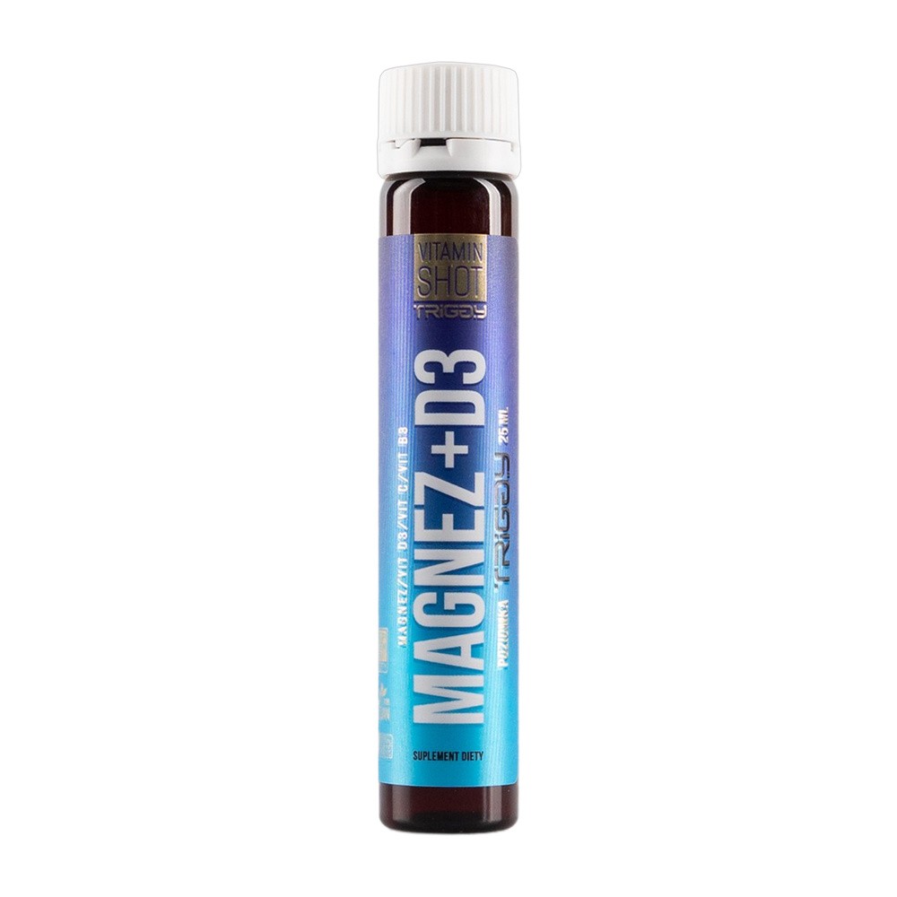 TRIGGY Vitamin Shot Magnez + D3 smak poziomkowy, 25 ml