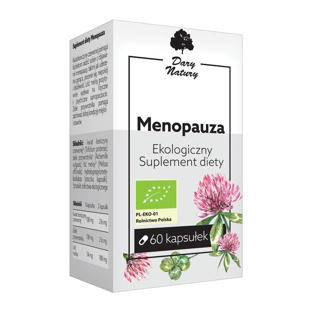 DARY NATURY Menopauza 60kaps. Ekologiczny Suplement diety DARY NATURY 21DARMENOP
