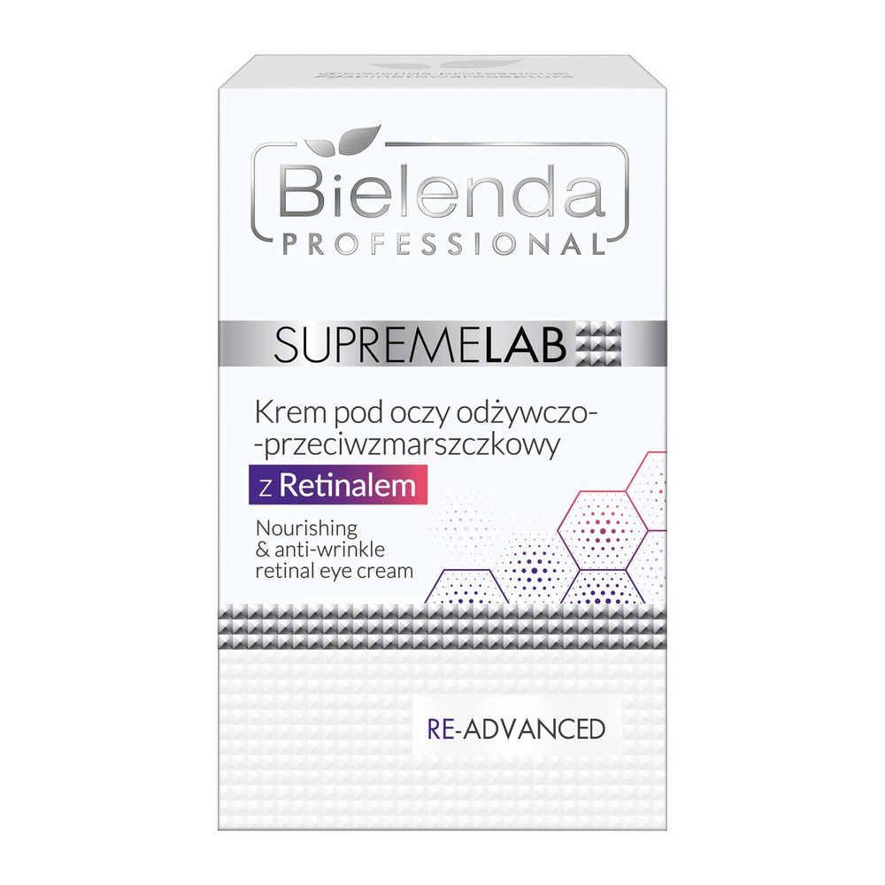 Bielenda Professional Supremelab Re-Advanced krem pod oczy odzywczo-przeciwzmarszczkowy z retinalem 15ml