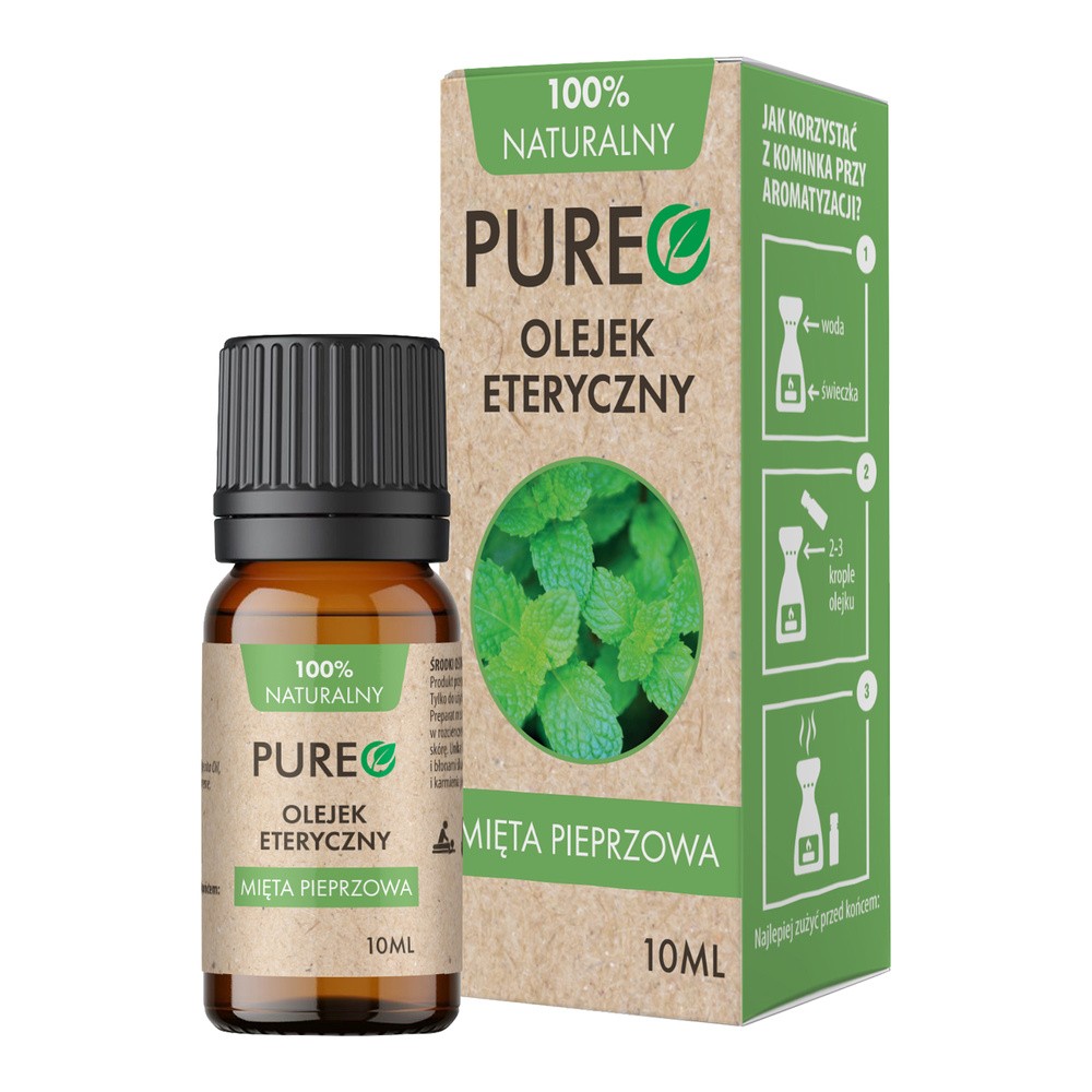 PUREO Naturalny olejek eteryczny Mięta pieprzowa, 10 ml