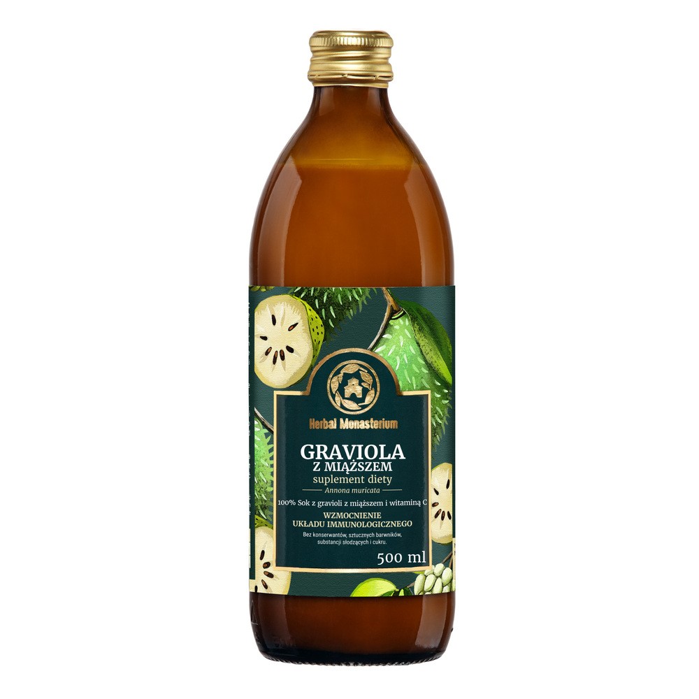 HERBAL PHARMACEUTICALS Herbal Monasterium Sok z Gravioli i miąższem, 500ml