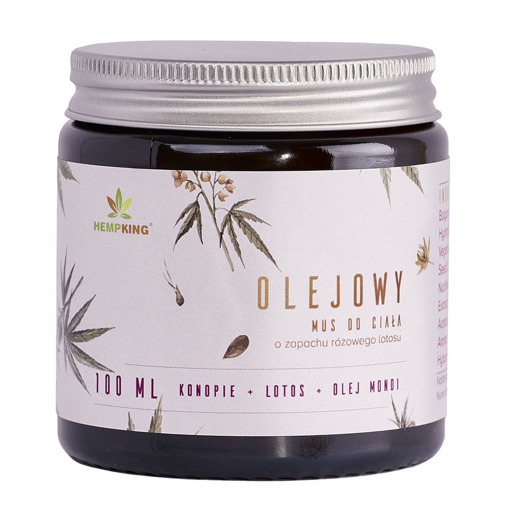 Hemp King Olejowy Mus Konopny do Ciała 100ml Lotos