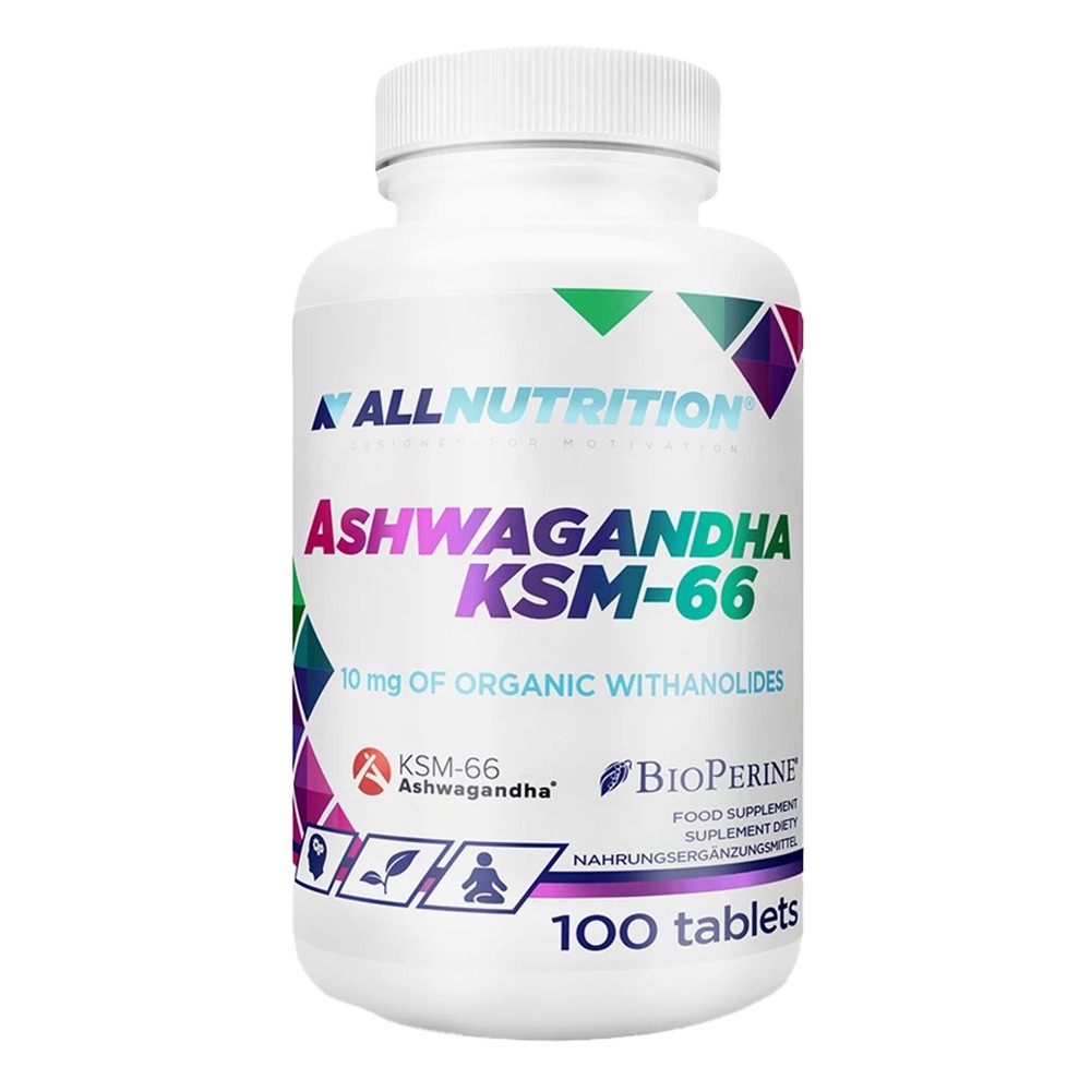 Allnutrition, Ashwagandha KSM-66, Suplement diety, 100 tabletek