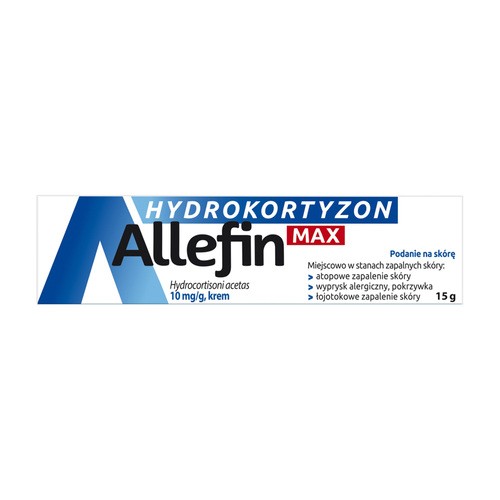 Allefin Max Hydrokortyzon Krem 10 mg/g, 15 g - lek z hydrokortyzonem