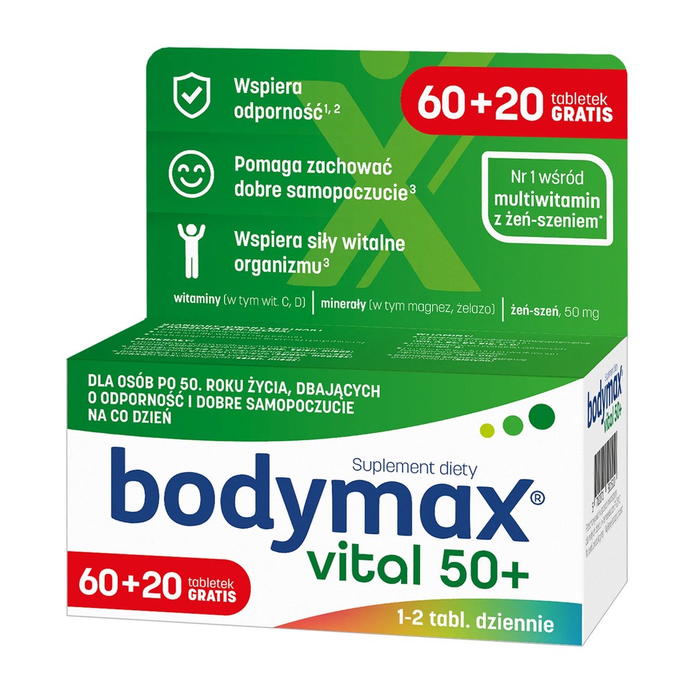 ORKLA CARE Bodymax VITAL 50+ x 60 tabl +20 tabl GRATIS !