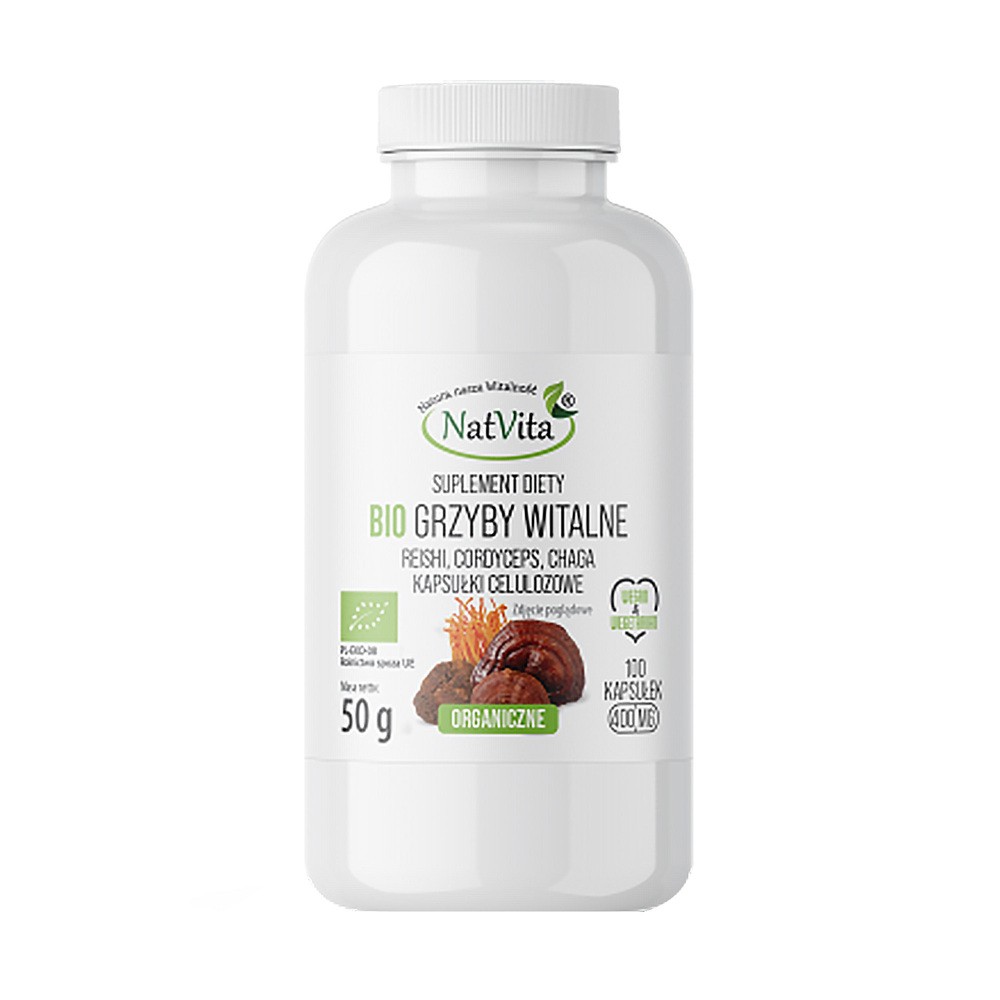 Natvita Grzyby Witalne Bio 100 Kaps